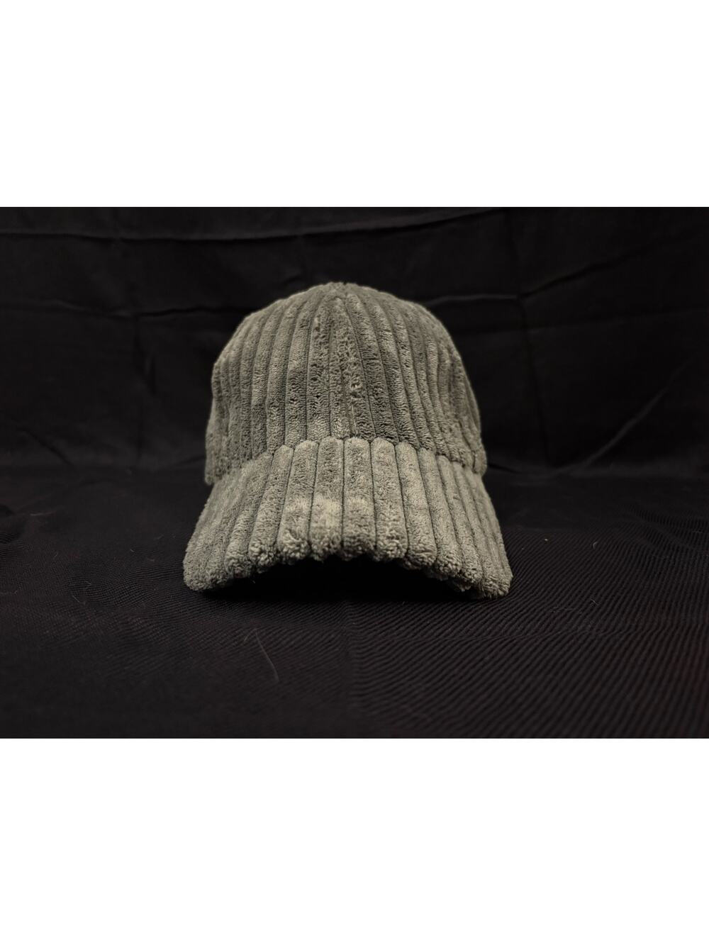 Corduroy Baseball Hat Green 100% Cotton Autumn Fall Time Minimalist Capsule